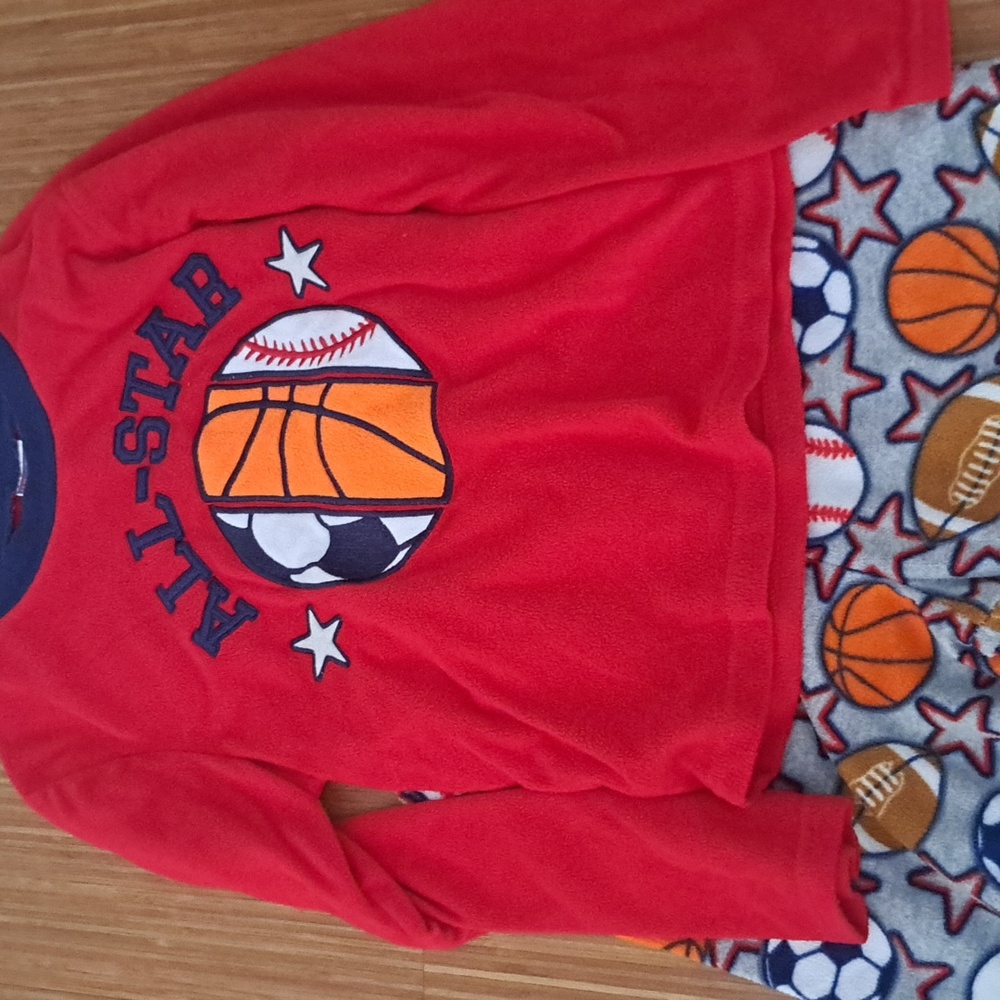 ALL-STAR FLEECE PAJAMAS 12 BASKETBALL SOCCER FOOTBALL BASEBALL